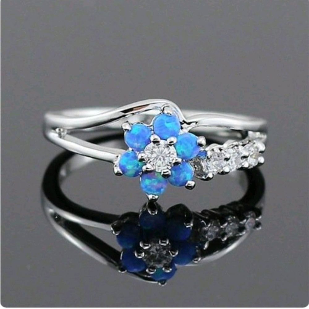 Blue Flower Ring